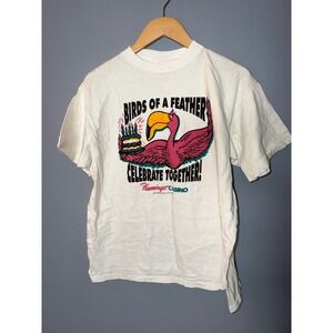 Vintage Flamingo Casino New Orleans Birds of a Feather T-Shirt White XL 90s